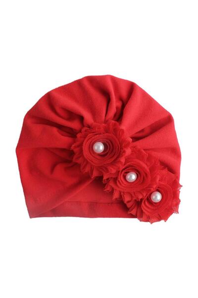 nannie Turban roșu cu mărgele