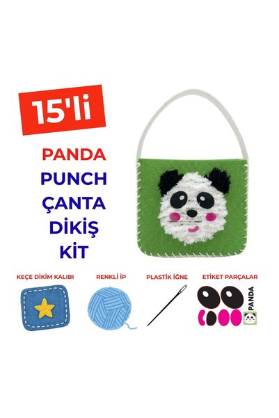 KİDOSE Panda Punch Craft Set for Kids – Creative Clutch Bag Design and Fine M...