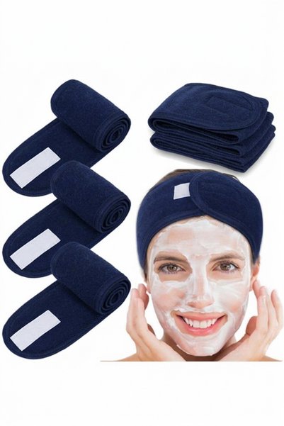 Gül Ev Tekstil Ürünleri 3-Piece Skincare Band Set – Velcro Towel Hair Band, M...