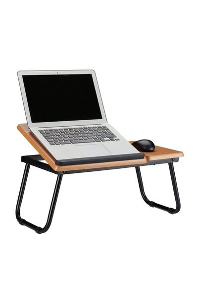 Relaxdays Multifunctional Laptop Stand Table, MDF, Brown, 23.5 x 56.3 x 31.6 cm
