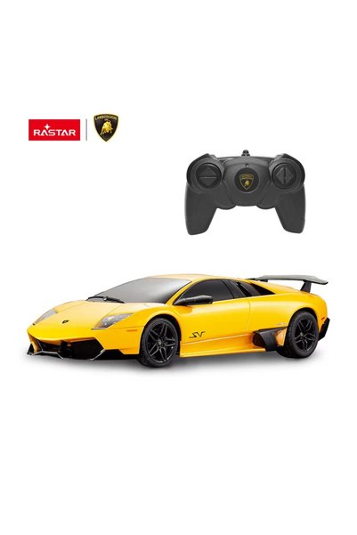 Rastar Masina cu telecomanda lamborghini murcielago lp670 galben cu scara 1 l...