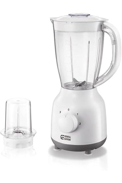 GS General Supreme 1.5L Blender with Mill 450W, White