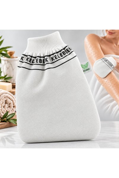 Kelebek Kese Manusa Exfolianta Turceasca Kese Kelebek, Alba, Textura Subtire,...