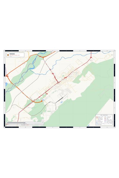 OEM Harta decorativa pentru perete Mioveni, Stil Clasic, 125x90 cm, PVC rezis...