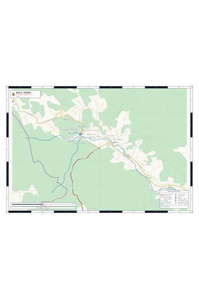 OEM Harta decorativa pentru perete Băile Govora, Stil Clasic, 100x70 cm, PVC ...