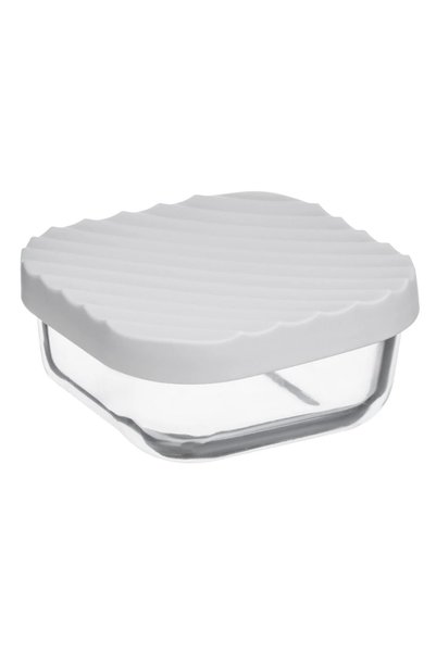 Belora Glass Casserole with Gray Plastic Lid 200ml