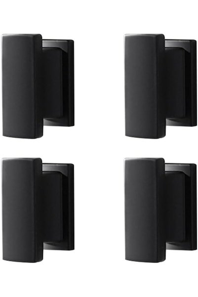 ASKIND 4 Pcs Black Nordic Cabinet Knobs, Zinc Alloy Square Drawer Handles, Fi...