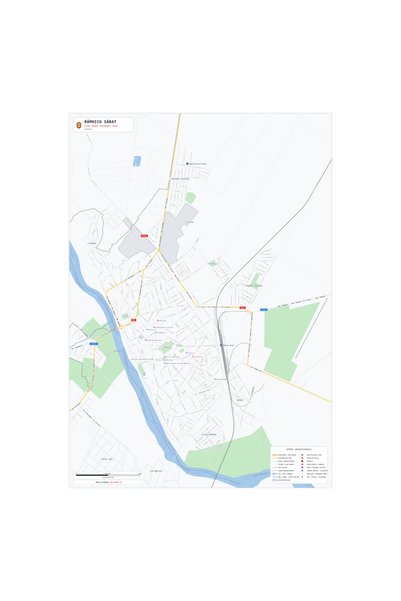 OEM Harta decorativa pentru perete Râmnicu Sărat, Stil Vibrant, 90x125 cm, PV...
