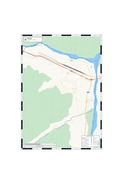 OEM Harta decorativa pentru perete Frasin, Stil Clasic, 90x125 cm, PVC rezist...