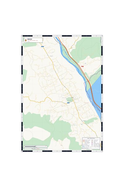 OEM Harta decorativa pentru perete Breaza, Stil Clasic, 90x125 cm, PVC rezist...