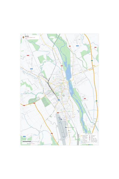 OEM Harta decorativa pentru perete Bacău, Stil Vibrant, 90x125 cm, PVC rezist...
