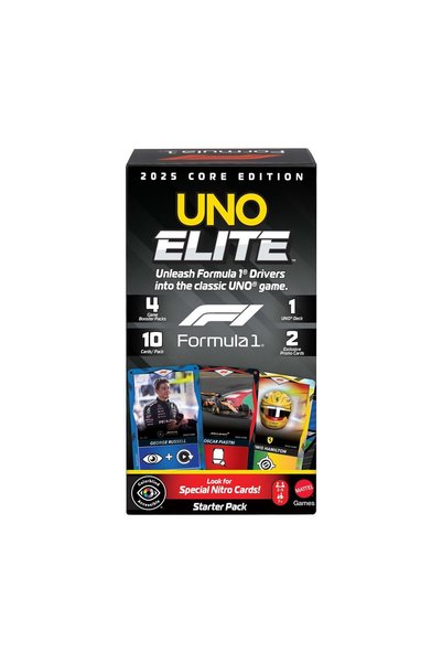 mattel Uno: Uno Elite Formula 1 - Pachet de pornire Ediție de bază 2025 (JLV42)