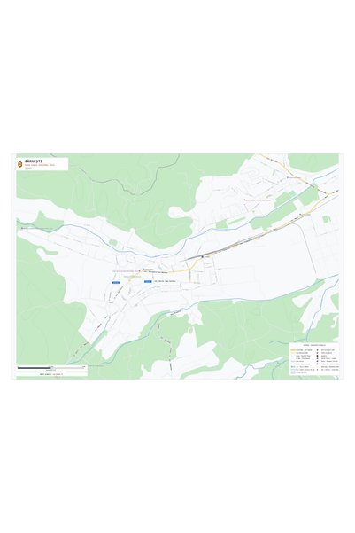 OEM Harta decorativa pentru perete Zărnești, Stil Vibrant, 100x70 cm, PVC rez...