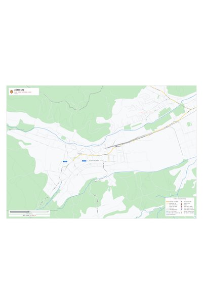 OEM Harta decorativa pentru perete Zărnești, Stil Vibrant, 125x90 cm, PVC rez...