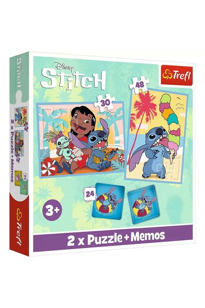 Trefl Puzzle 2 în 1 memo Moomin Disney Stitch Lilo