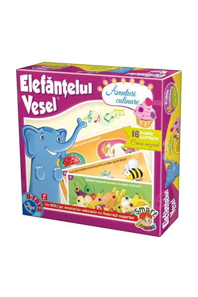 D-Toys Elefănțelul Vesel - Aventuri Culinare, creion muzical și planșe ilustr...