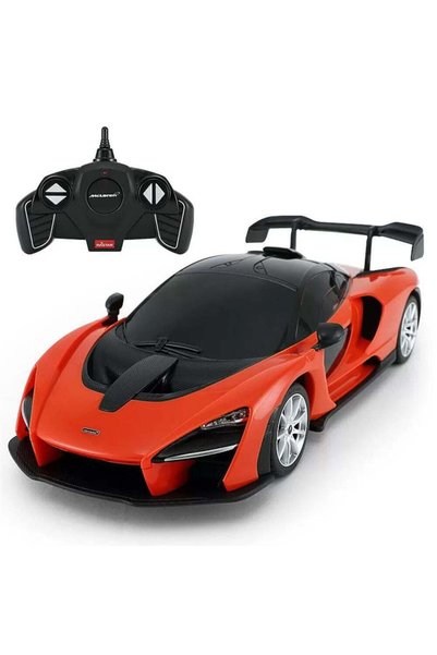 Rastar Masina cu telecomanda mclaren senna portocaliu cu scara 1 la 18