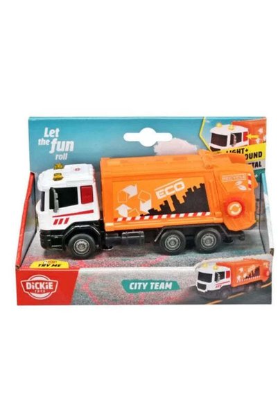 Simba Dickie echipa de utilaje masina de gunoi 17cm