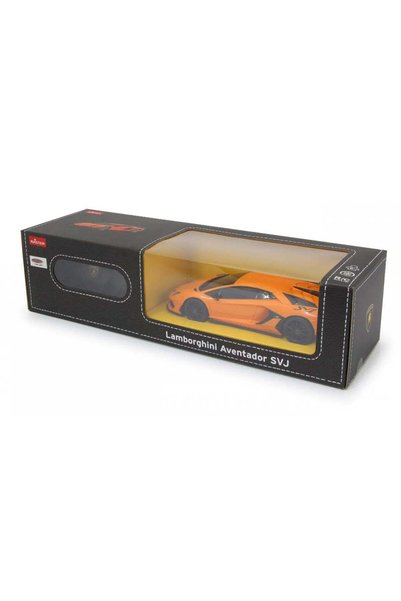 Rastar Masina cu telecomanda lamborghini aventador svj portocaliu cu scara 1 ...