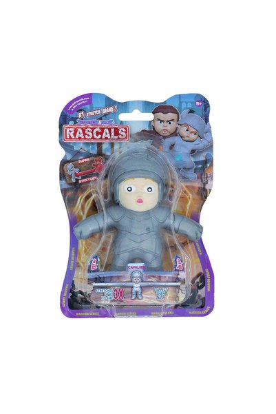 D-Toys Seria Rascals Warrior – Figurină extensibilă – Figurină Cavaler - Argi...