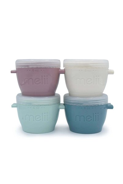 Melii Set 4 recipiente din silicon snap&go, luxe, 4*177 ml