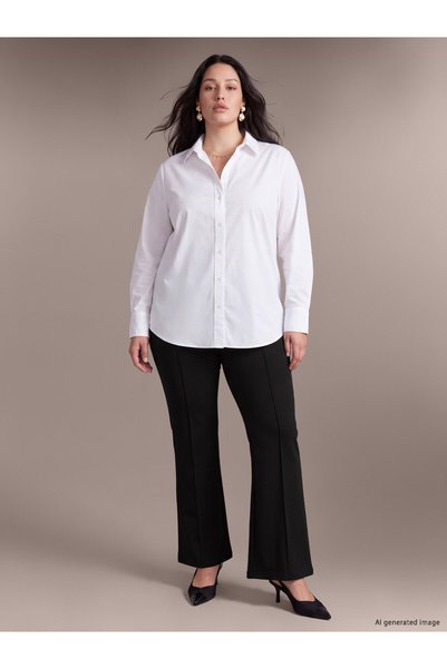 LC Waikiki LCW Curve Black Interlock Straight Loose & Baggy Women's Leggings—...
