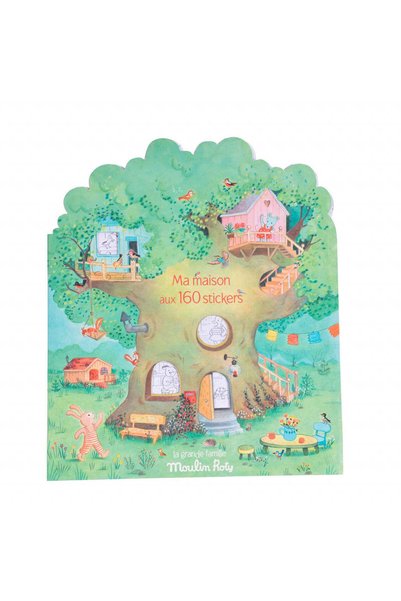 Moulin Roty Carte de colorat cu stickere Marea familie,