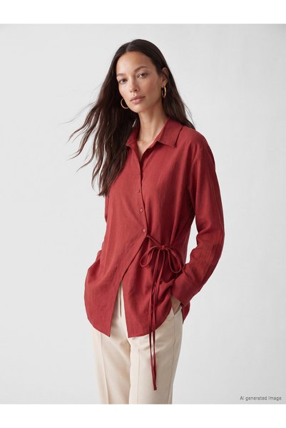 LC Waikiki LCW EVERYDAY Orange Wrap Neckline Women's Shirt Tunic—The ALITA CI...