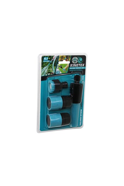 KİNETEX Hose faucet adapter connection set 4 in 1 1/2 inch 1 piece