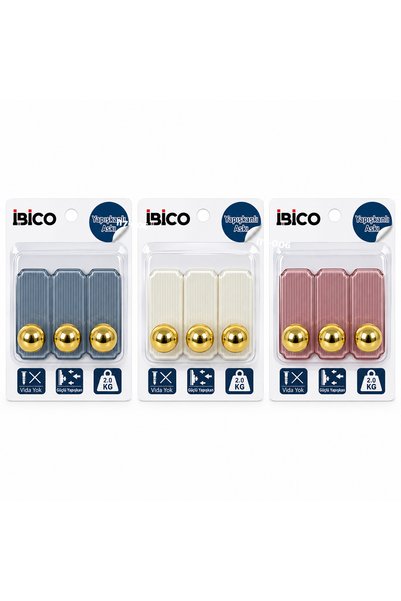 ibico Gold top single adhesive hanger, 3 pieces, pack of 12.