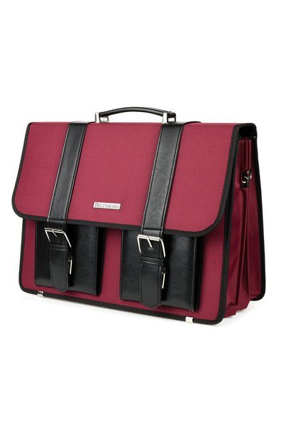Beltimore Servietă de lux pentru bărbați, geantă pentru laptop mare, bordeaux...