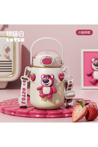 Generic Strawberry Bear Cartoon Doll High-Looking Thermos Cup 316 Student Por...