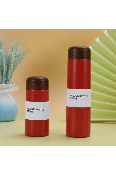 Generic New Japanese Style Wood Grain Cover 304 Stainless Steel Thermos Cup M...