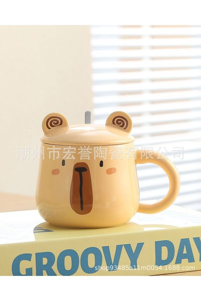 Generic Milk fufu Bear Mug Cartoon High Color Value Ceramic Cup Household Dri...