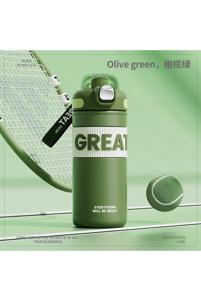 Generic Summer Lettered Thermos Cup, Large-Capacity Student Sports Water Cup,...