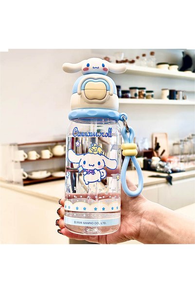 Generic Water Cup Tritan Kidsren's Doll Double Drinking Straw Cup Water Cup S...
