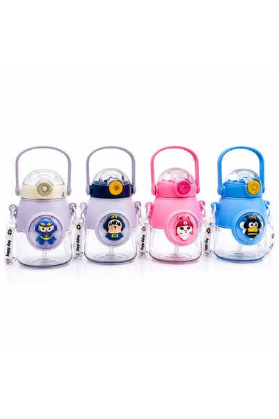 INURA GLOBAL Children's Water Bottle with Character Design, Chubby Body, and ...
