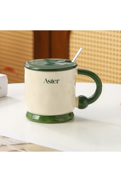 Generic كوب سيراميك بسيط بتصميم إنجليزي أنيق، ذو مظهر راقٍ، بأسلوب نوردي، سعة...