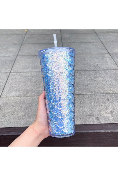 Generic High Color Value Colorful Fish Scale Cup Large Capacity Romantic Colo...