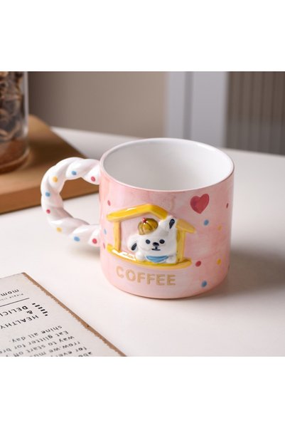 Generic High-Quality Ceramic Mug with Cute Rabbit Embossing, Coffee Cup, Gift...
