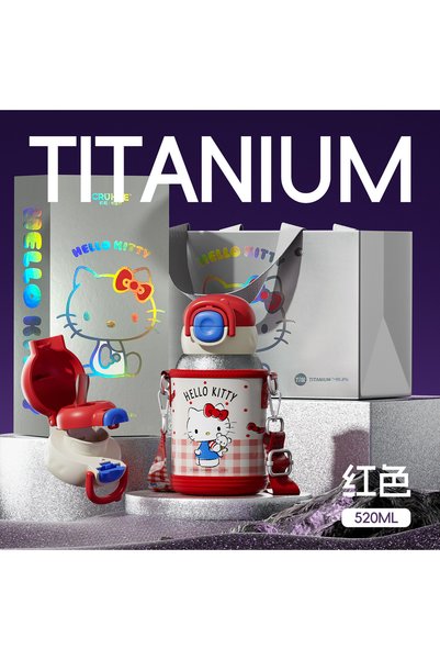 Generic Cute Pure Titanium Double-Drink Children's Cartoon Thermos Cup with I...