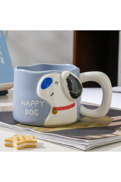 Generic كوب سيراميك بتصميم كرتوني على شكل جرو، أكواب للرجال والنساء، أكواب قه...