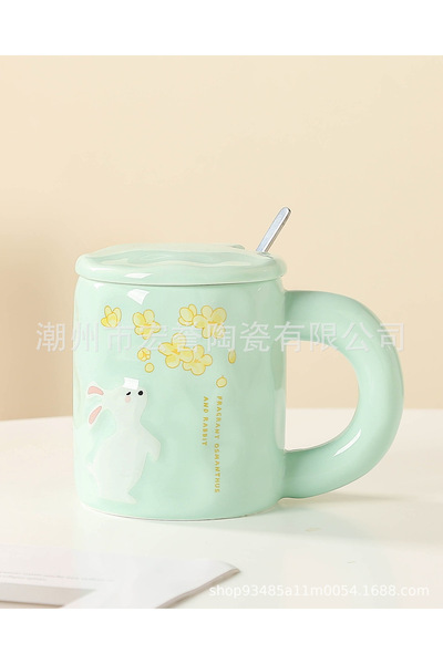 Generic Rabbit Cup cute mug household water cup high-looking ins coffee cup g...