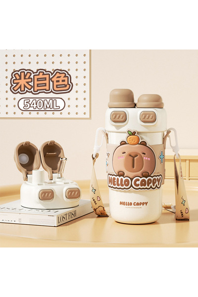 Generic كوب أنيق وجذاب بتصميم مزدوج للاستخدام ككوب للشرب أو كوعاء للحفظ، مع غ...