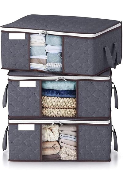 SULFAR Clothes Storage Bag, Organizer Cloth bags - Foldable Blanket Storage, ...