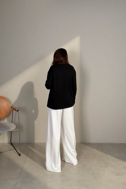 ELVAN TOLON Pleated Sweatpants, ECRU