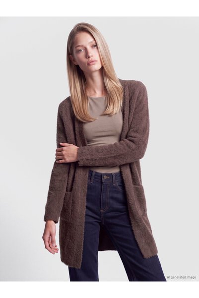 LC Waikiki سترة نسائية مسطحة من TWO MT SHOP KALİTESİ LCW EVERYDAY باللون البني