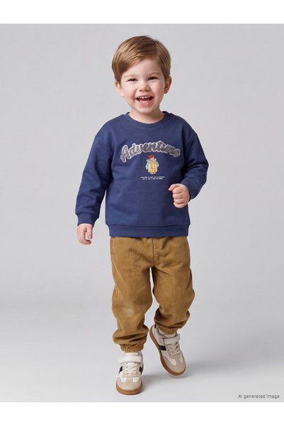 LC Waikiki LCW Baby Blue Oval-Neck Printed Boys' Sweatshirt—The ALITA CITY Way