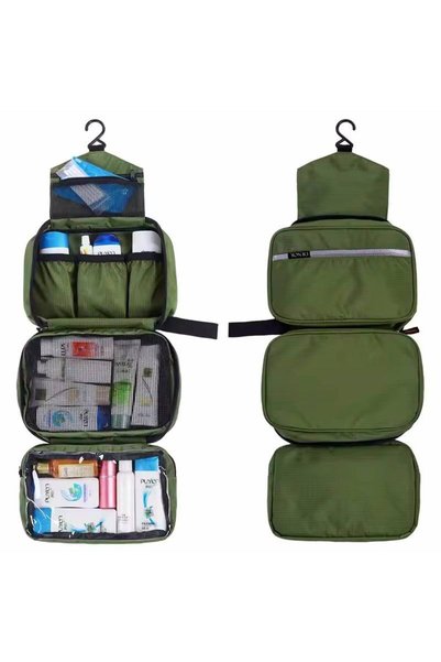 Choice dark green Hanging Men's Toiletry Bag Large Waterproof Cosmetic Bags T...