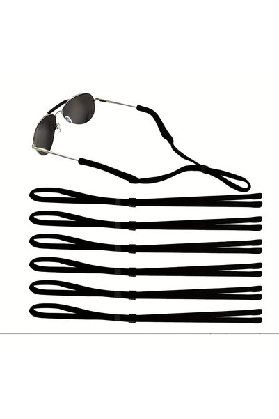 Choice black 6pcs Sports Glasses Strap Holder Anit Slip Stretchy Glasses Cord...